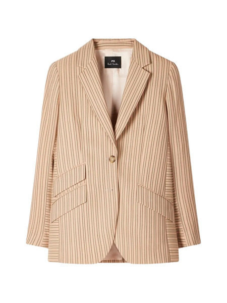  Ps Paul Smith Single-breasted Striped Blazer - Neutrals 