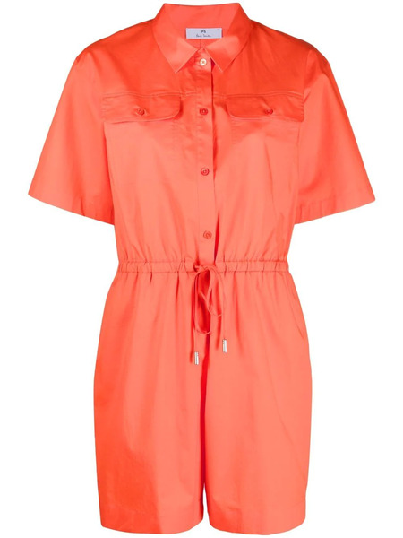  Ps Paul Smith Stretch-cotton Playsuit - Red 