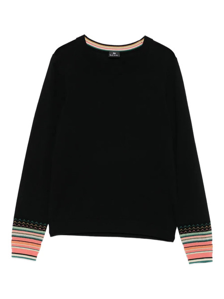  Ps Paul Smith Striped Cuff Sweater - Black 