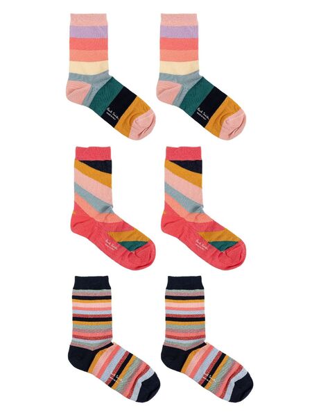  Ps Paul Smith Swirl-pattern Socks (pack Of Three) - Yellow 