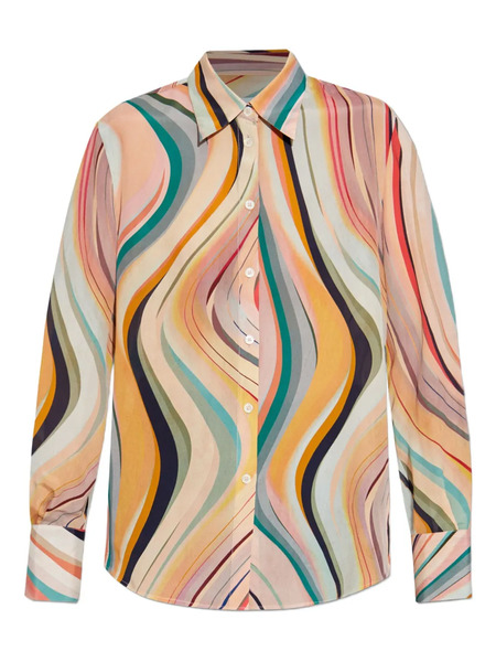 Ps Paul Smith Swirl-patterned Button-up Shirt - Pink 