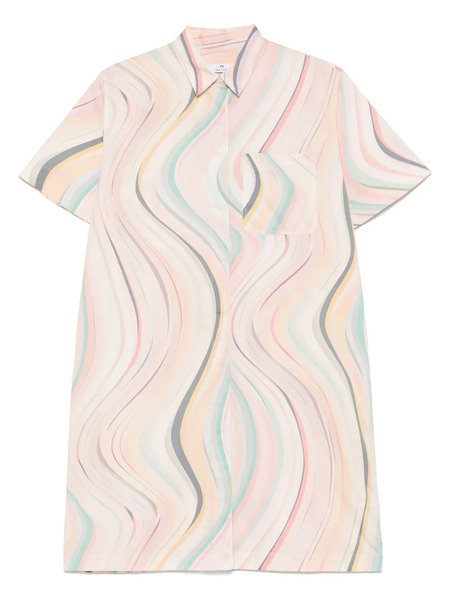  Ps Paul Smith Swirl-patterned Mini Dress - Neutrals 