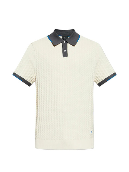  Ps Paul Smith Textured Polo Shirt - Neutrals 