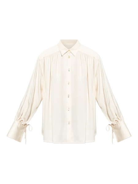  Ps Paul Smith Tie-cuff Button-down Top - Neutrals 