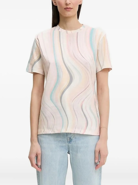  Ps Paul Smith Wave-print T-shirt - Multicolour 