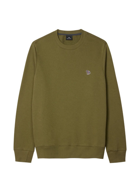  Ps Paul Smith Zebra-logo Crew-neck Sweatshirt - Green 
