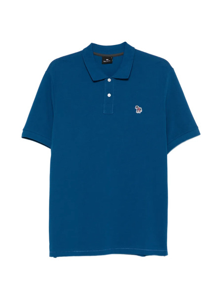  Ps Paul Smith Zebra-patch Regular-fit Polo Shirt - Blue 