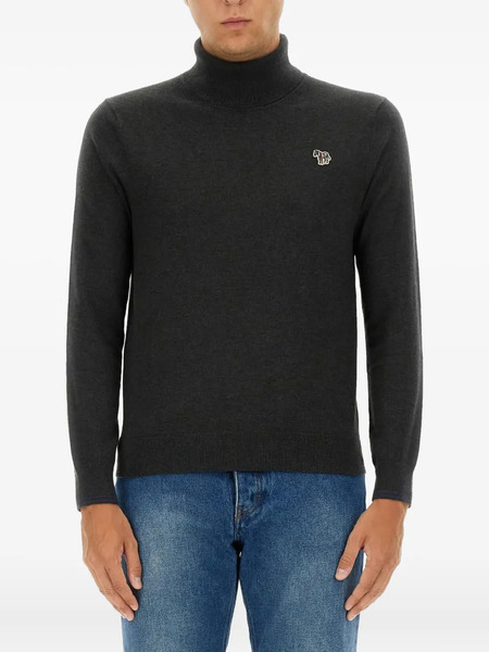  Ps Paul Smith Zebra Turtleneck Sweater - Grey 