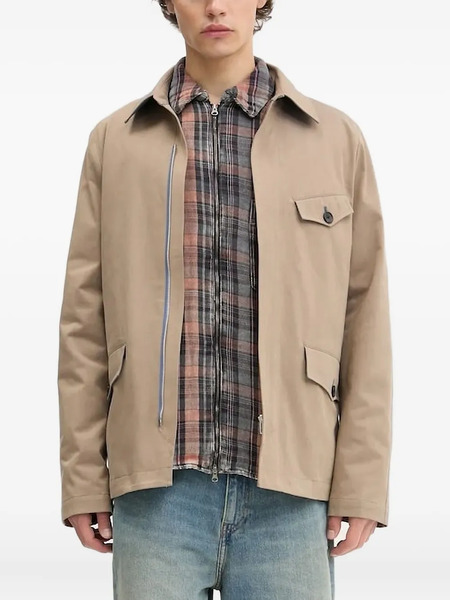  Ps Paul Smith Zip-detail Flap-pocket Jacket - Neutrals 