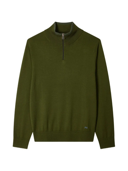  Ps Paul Smith Zip Sweater - Green 