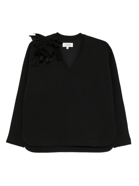  Psophia Bow-appliqué Blouse - Black 