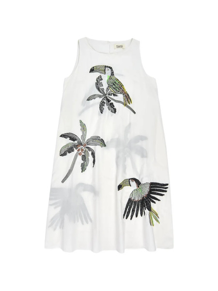  Psophia Embroidered Mini Dress - White 