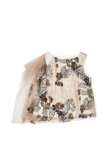  Psophia Floral-embellished Blouse - Neutrals 