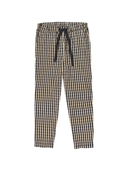 Psophia Gingham Drawstring Trousers - Black 