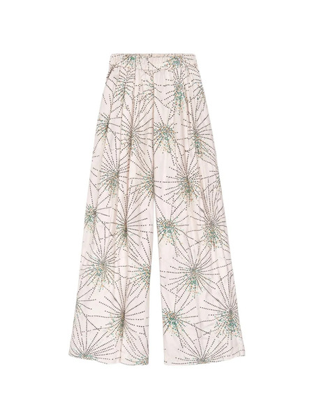  Psophia Patterned-detail Palazzo Trousers - Neutrals 