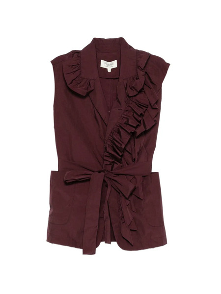  Psophia Ruffled Tie Top - Purple 