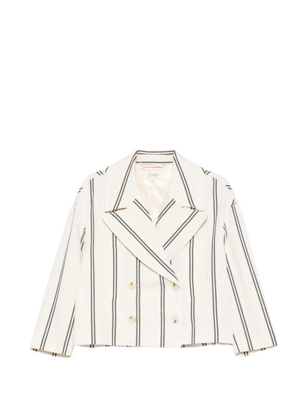  Psophia Stripe-pattern Double-breasted Jacket - Neutrals 