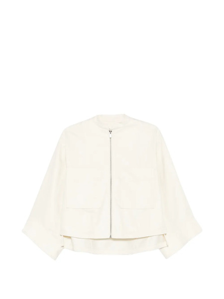  Psophia Zipped Wide-sleeve Jacket - White 