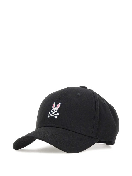  Psycho Bunny Embroidered Baseball Cap - Black 