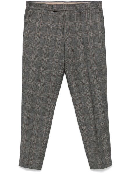  Pt Torino Checked Trousers - Grey 