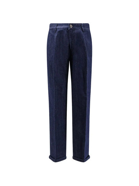  Pt Torino Logo Patch Regular Jeans - Blue 