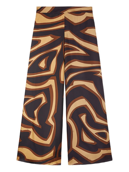  Pucci Abstract-pattern Print Silk Trousers - Black 