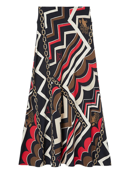  Pucci Abstract-print Maxi Skirt - Black 