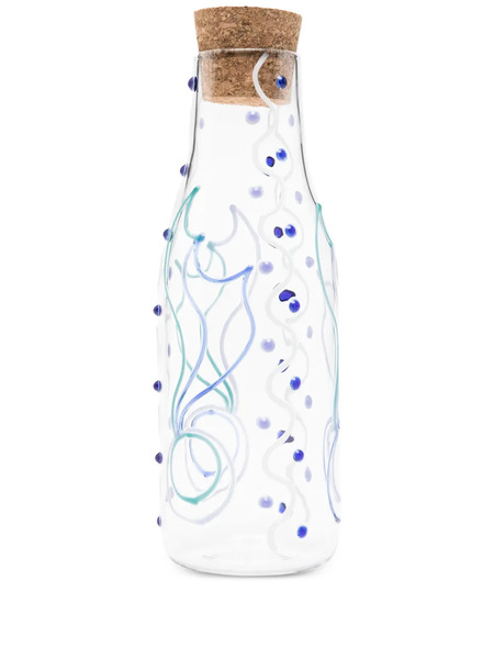  Pucci Cork-lid Glass Bottle - White 