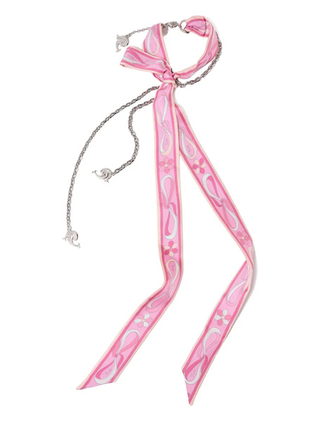  Pucci Dolphin Silk Necklace - Pink 