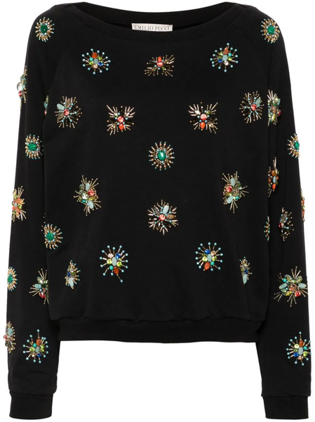  Pucci Embroidered Sweatshirt - Black 