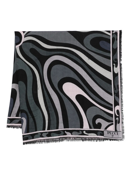  Pucci Fringed Scarf - Black 
