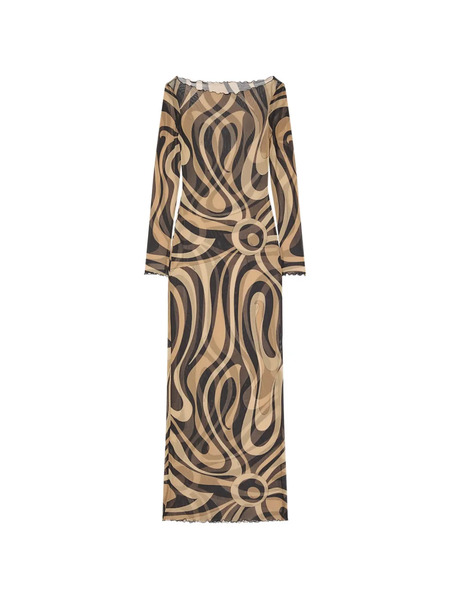  Pucci Geometric-pattern Maxi Dress - Neutrals 