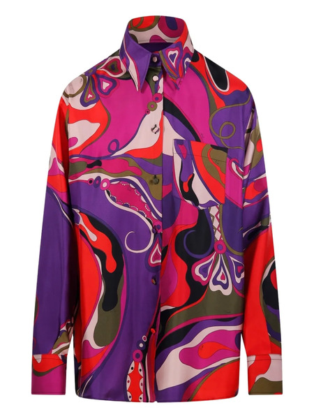  Pucci Graphic-pattern Shirt - Purple 