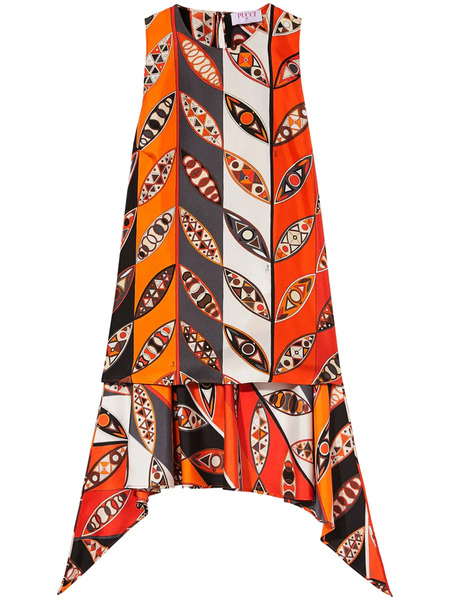 Pucci Graphic-print Sleeveless Blouse - Red 