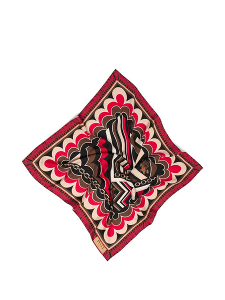  Pucci Istrice-print Silk Scarf - Red 