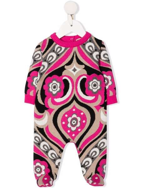  Pucci Junior Abstract Knit Pajamas - Neutrals 