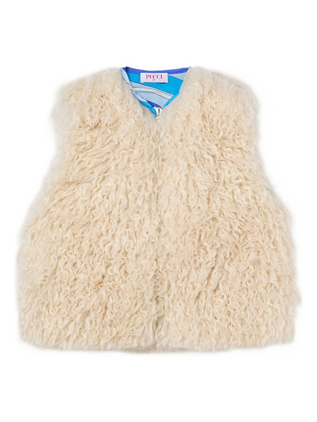  Pucci Junior Faux-fur Gilet - Neutrals 