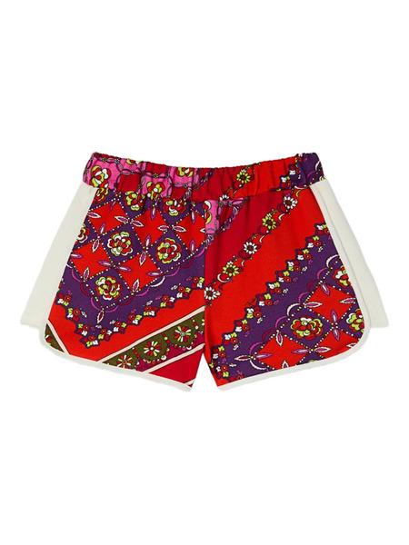  Pucci Junior Festa-patterned Shorts - Red 