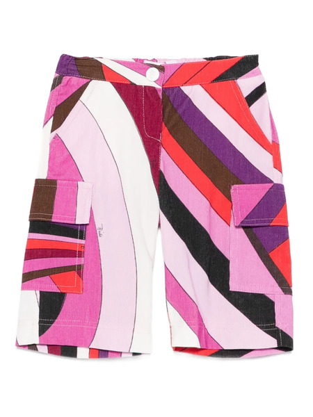  Pucci Junior Geometric-print Cargo Pants - Pink 