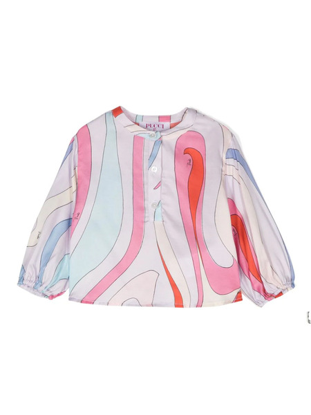  Pucci Junior Iride-print Shirt - Purple 