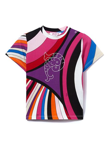  Pucci Junior Iride-print T-shirt - White 