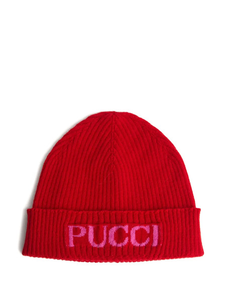  Pucci Junior Logo-jacquard Beanie - Red 