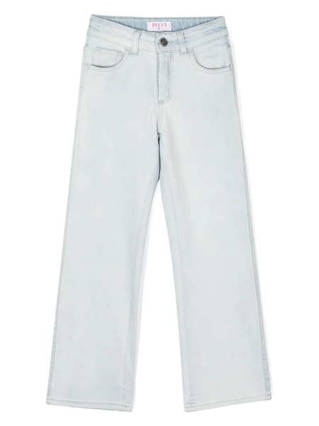  Pucci Junior Logo-patch Jeans - Blue 