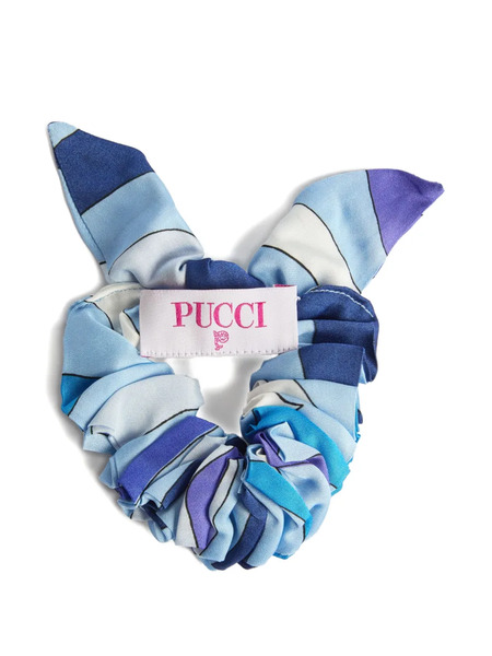  Pucci Junior Marmo-print Scrunchie - Blue 