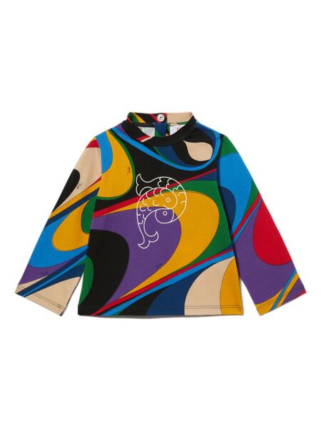  Pucci Junior Onde-print Top - Yellow 