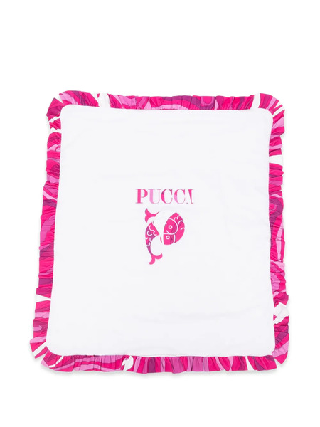  Pucci Junior Ruffled Blanket - White 