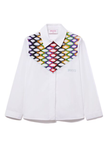  Pucci Junior Vivara-embroidered Shirt - White 