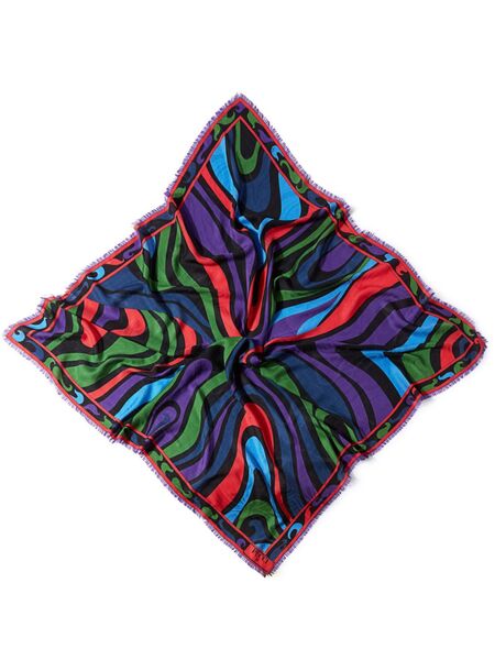  Pucci Large Marmo-print Scarf - Purple 
