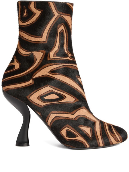  Pucci Marmo Pattern Heeled Boots - Black 