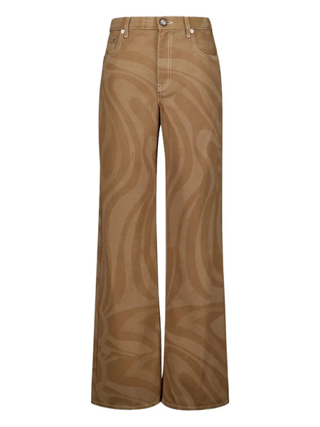  Pucci Marmo-print Canvas Trousers - Neutrals 